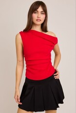 Asymmetrical Neck Sweater Top