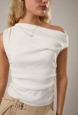 Asymmetrical Neck Sweater Top