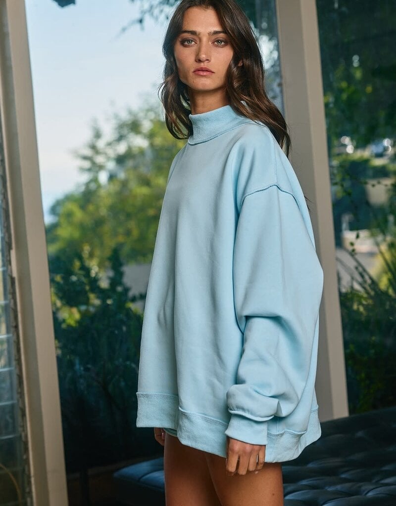 Reversible Mock Neck Sweatshirt