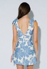 Tie Strap Floral A- Line Mini Dress