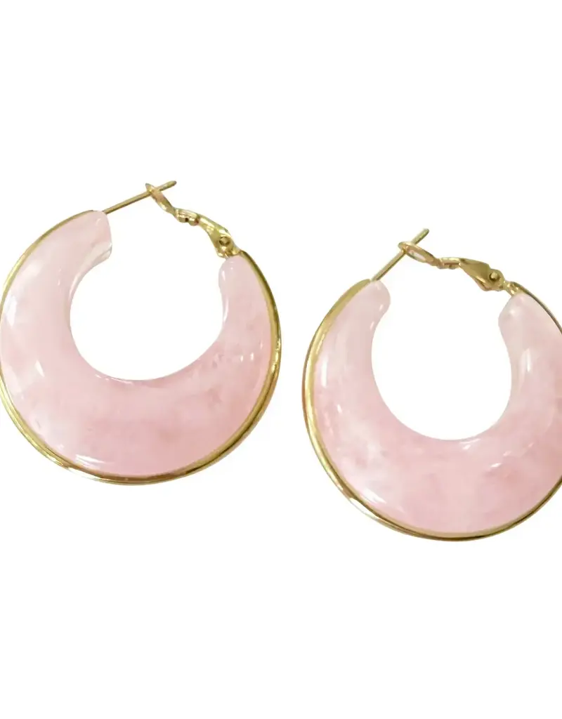 Kansas Pink Hoop Earrings