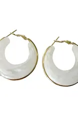Kansas White Hoop Earrings