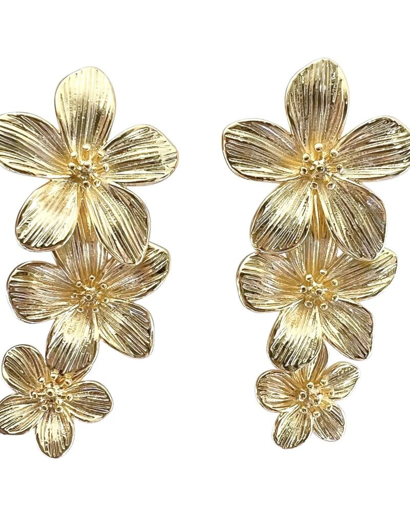 Flower Drop Statement Earrings G