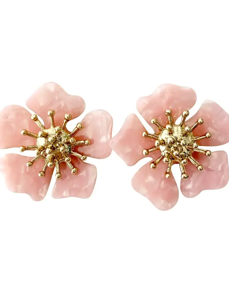 Torunn Flower Earrings Light Pink