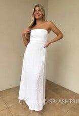 Marisa Linen Strapless Maxi Dress