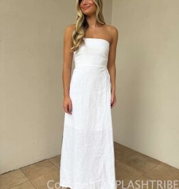 Marisa Linen Strapless Maxi Dress