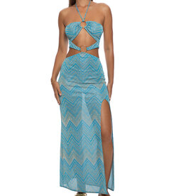 Double Loop Bandeau Long Maxi Dress