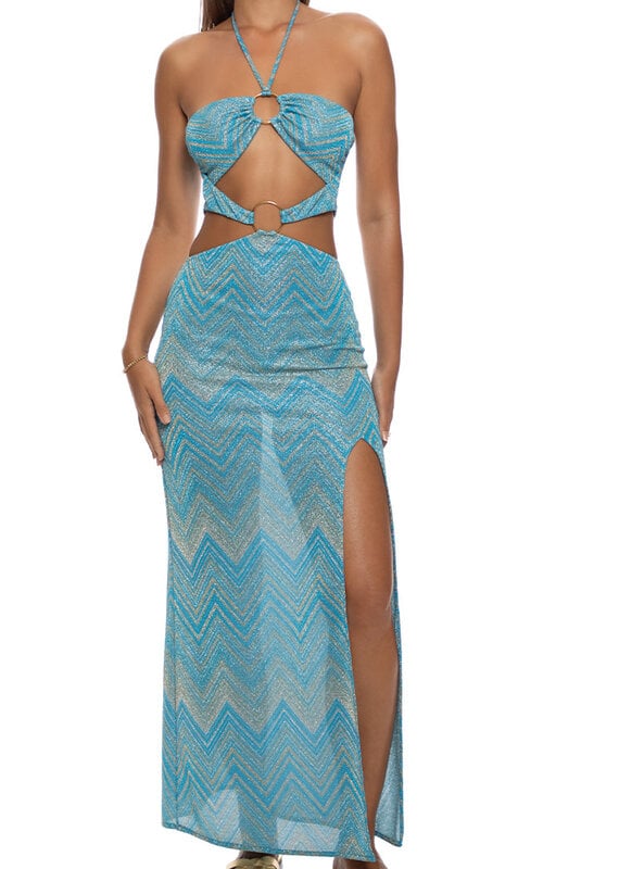 Double Loop Bandeau Long Maxi Dress