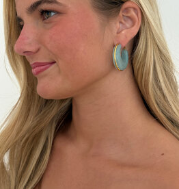 Kansas Turquoise Hoop Earrings