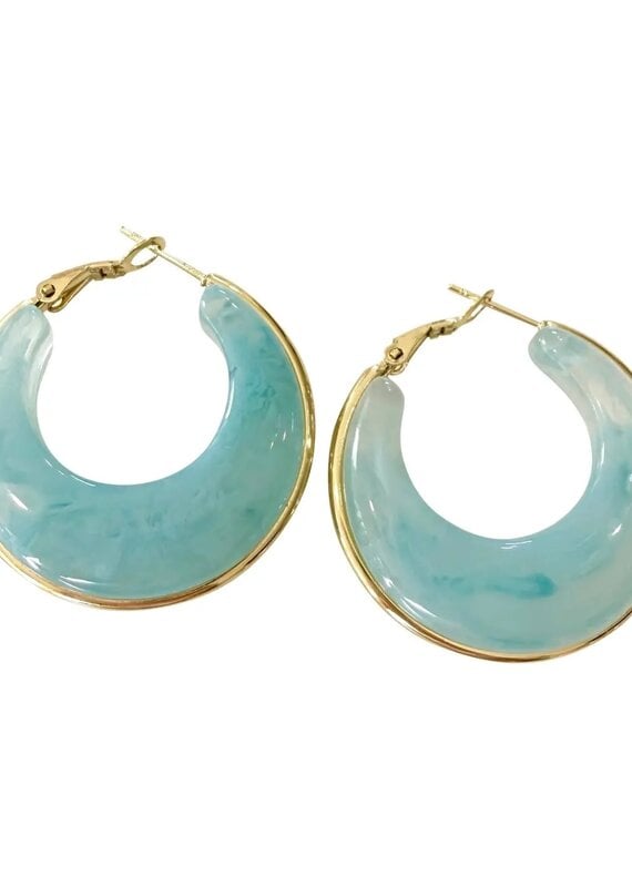 Kansas Turquoise Hoop Earrings