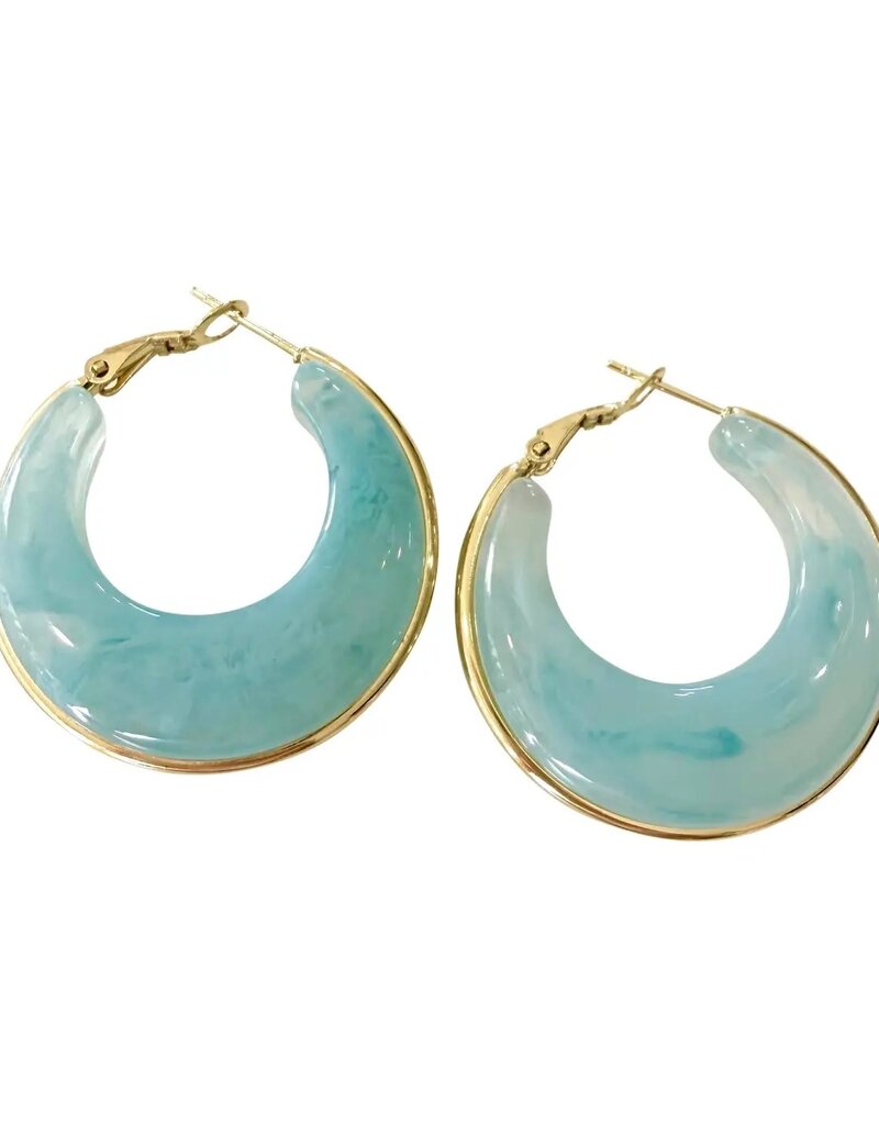 Kansas Turquoise Hoop Earrings
