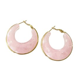 Kansas Pink Hoop Earrings