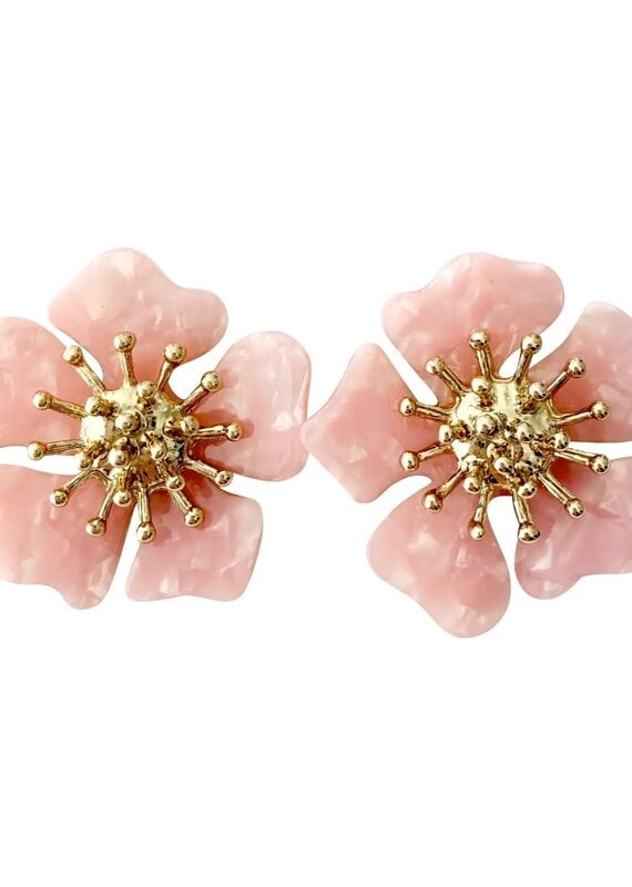 Torunn Flower Earrings Light Pink