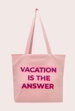 PQ Swim Vacation Is The Answer Tote Bag Rose