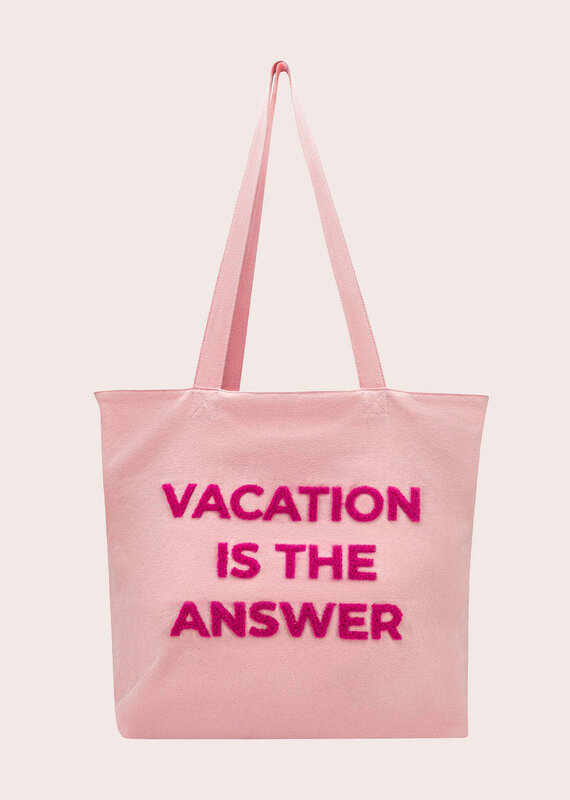 PQ Swim Vacation Is The Answer Tote Bag Rose