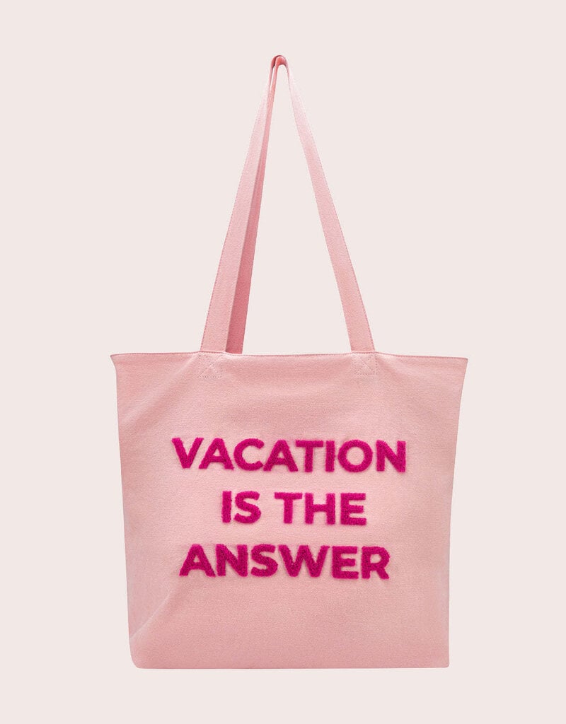 PQ Swim Vacation Is The Answer Tote Bag Rose