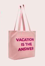 PQ Swim Vacation Is The Answer Tote Bag Rose