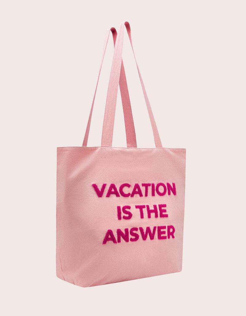 PQ Swim Vacation Is The Answer Tote Bag Rose