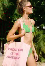 PQ Swim Vacation Is The Answer Tote Bag Rose