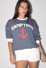 Hamptons Anchor Long Sleeve Crewneck Sweatshirt