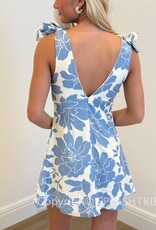 Tie Strap Floral A- Line Mini Dress