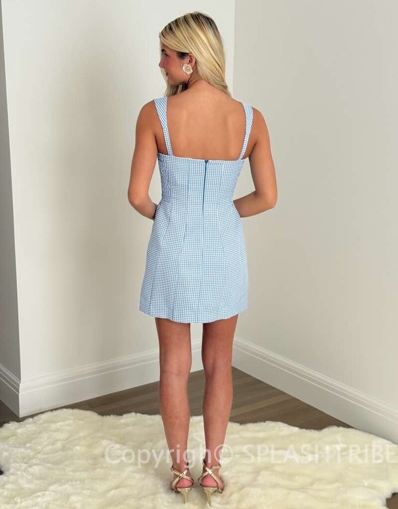 Amanda Uprichard Andreina Herringbone Structured Mini Dress