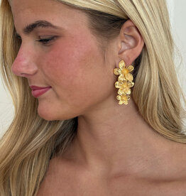 Flower Drop Statement Earrings G