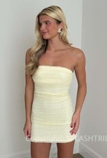 Rory Strapless Mesh Beaded Mini Dress