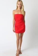 Strapless Linen Mini Dress