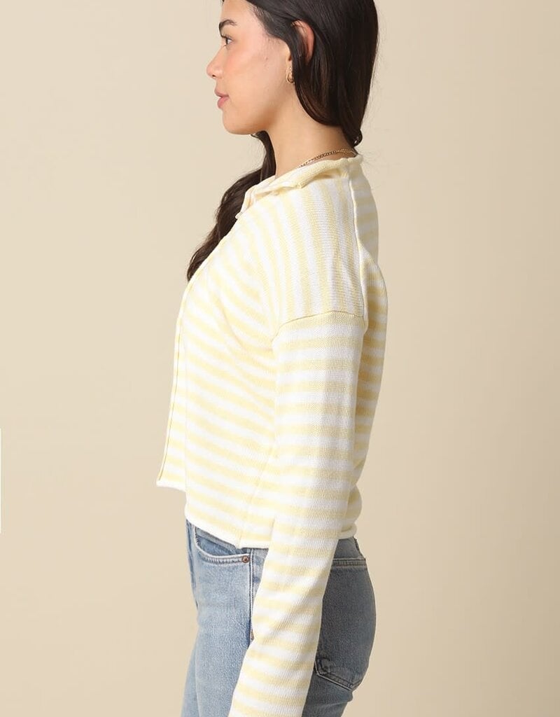 Carmen Stripe Knit Cardigan Sweater