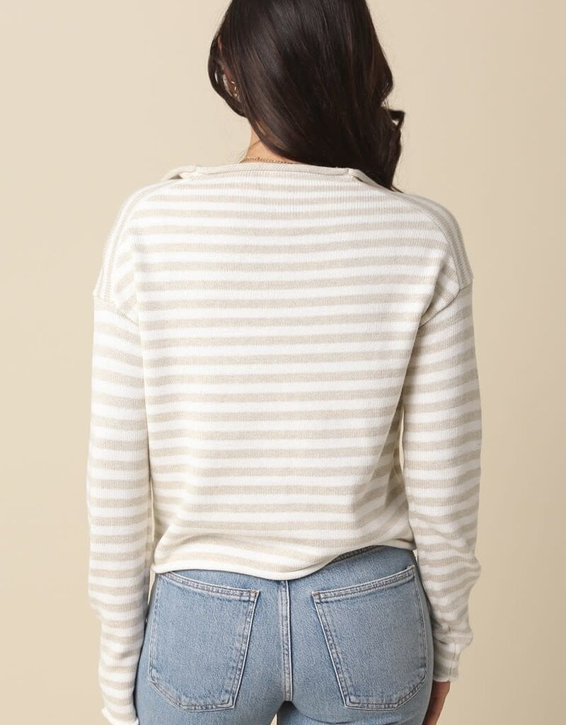 Carmen Stripe Knit Cardigan Sweater