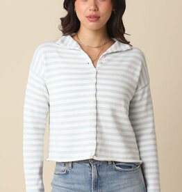 Carmen Stripe Knit Cardigan Sweater