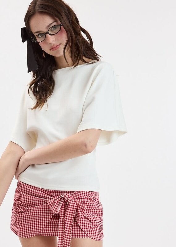 Boat Neck Half Sleeve Top