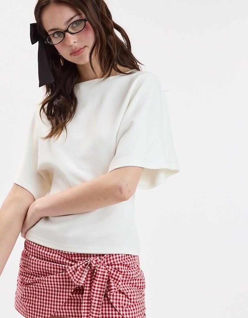 Boat Neck Half Sleeve Top