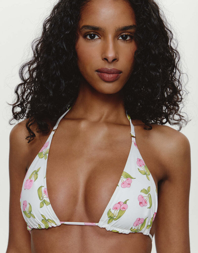 Frankies Bikinis Grace Beaded Triangle Bikini Top