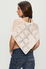 Frankies Bikinis Sophie Crochet Poncho Soft Sand S/M