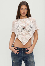 Frankies Bikinis Sophie Crochet Poncho Soft Sand S/M