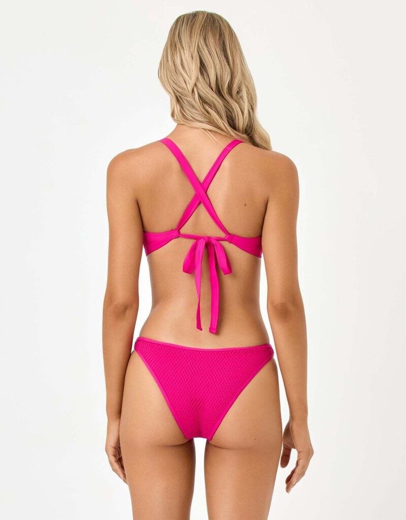 L Space Tyla Crochet Net Bikini Top