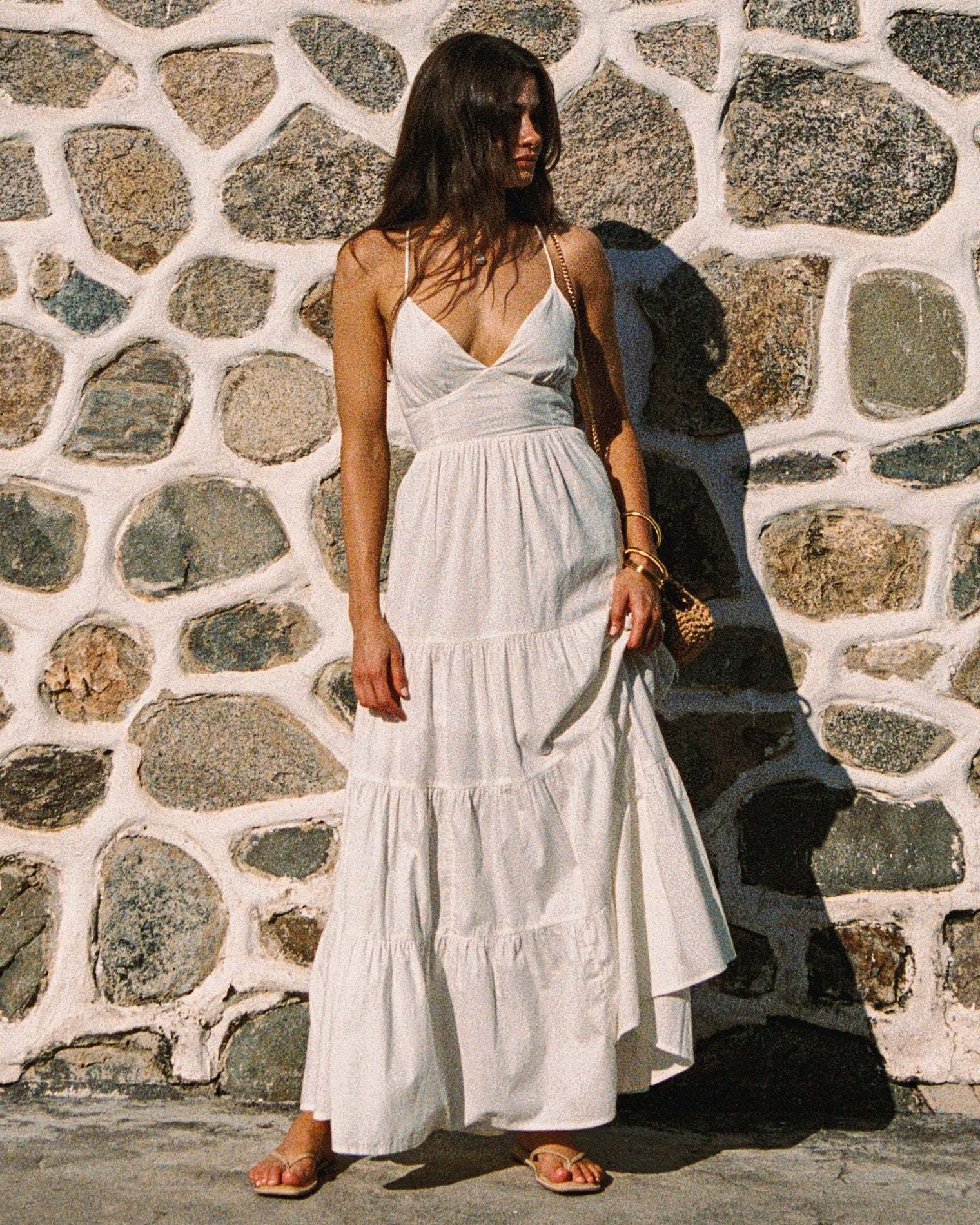 lola australia maxi dress FINAL SALE LOLA AUSTRALIA Sapphire Maxi Dress Orient White