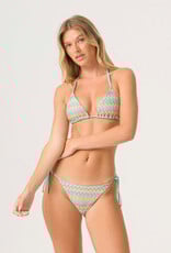 PQ Swim Chevron Print Tie Side Bikini Bottom Teeny