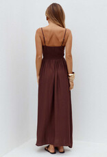 Kayley A Line Shirred Midi Dress