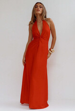 Arli Deep Plunge Maxi Dress