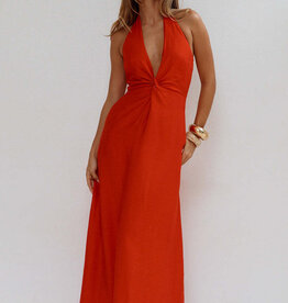 Arli Deep Plunge Maxi Dress