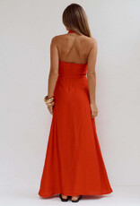 Arli Deep Plunge Maxi Dress