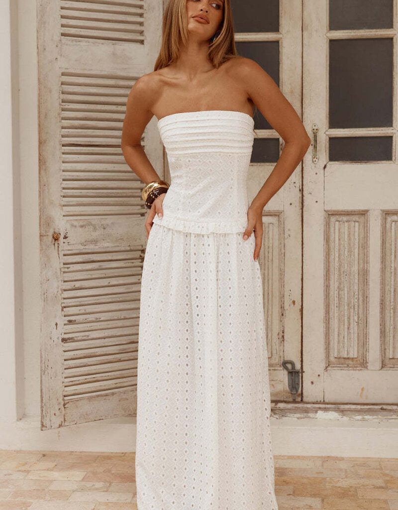 Grace Strapless Tie Back Maxi Dress
