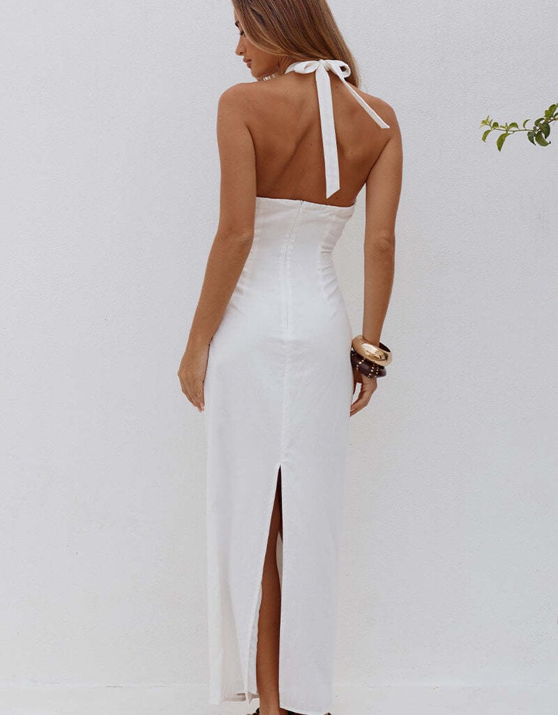 Shellie Keyhole Halter Midi Dress