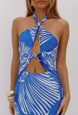 Shellie Keyhole Halter Midi Dress