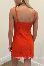 Crochet Circle Scallop Bottom Mini Dress