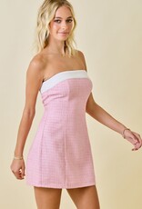 Bailey Tweed Strapless Mini Dress