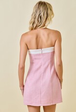 Bailey Tweed Strapless Mini Dress